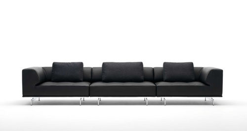 Divano contemporaneo - DELPHI : EJ 450 - Erik Jørgensen - in tessuto / in pelle / marrone