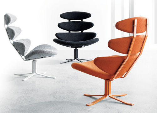 Chauffeuse contemporanea - SPECTRUM : EJ 5-S - Erik Jørgensen - in tessuto / in acciaio / per edifici pubblici