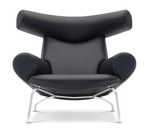 Poltrona contemporanea - OXCHAIR : EJ 100  - Erik Jørgensen - in pelle / in acciaio / in poliuretano
