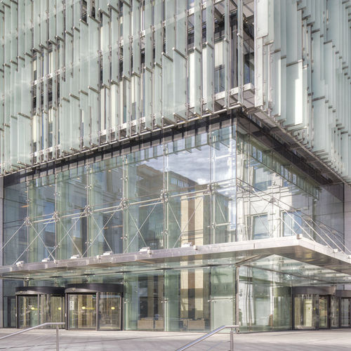 Pannello in vetro di sicurezza - PLANIBEL PYROLITIC - AGC Glass Europe - isolante / a bassa emissività / laminato