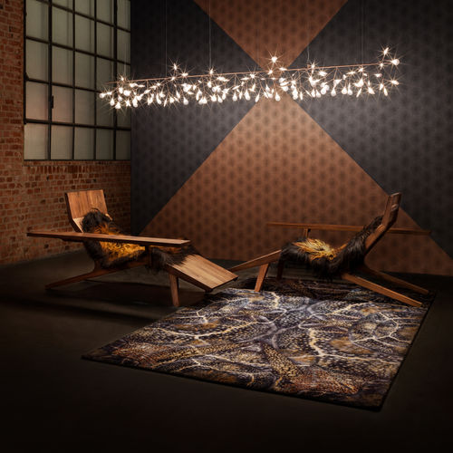 Chaise longue contemporanea - Liberty  - moooi - in noce americano / in pelle di pecora / in noce americano