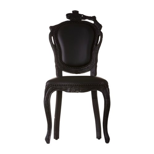 Sedia da pranzo classica - Smoke - moooi - da interno / in pelle / con supporto in legno