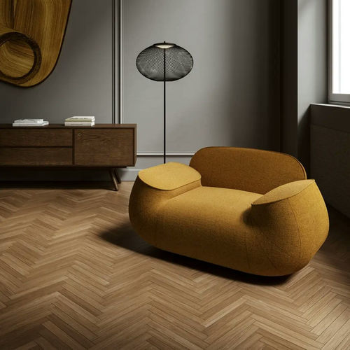Poltrona contemporanea - Big George - moooi - in tessuto / in legno / bianca