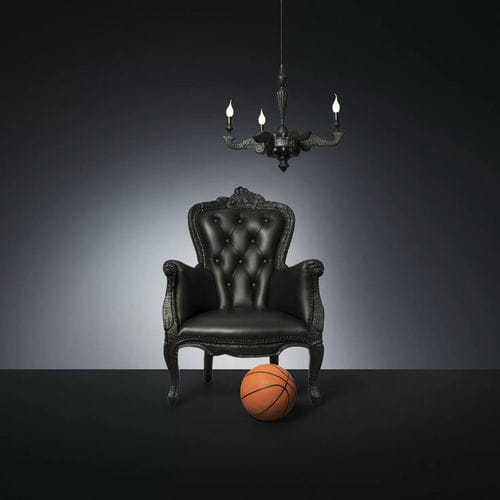 Poltrona classica - Smoke  - moooi - in tessuto ignifugo / in pelle / in legno
