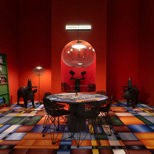 Sedia da pranzo contemporanea - Carbon  - moooi - da interno / da esterno / in resina