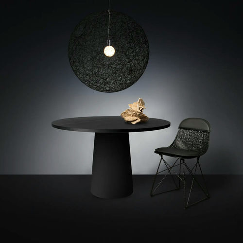 Tavolo da pranzo contemporaneo - Container  - moooi - in legno / con supporto in plastica / rotondo