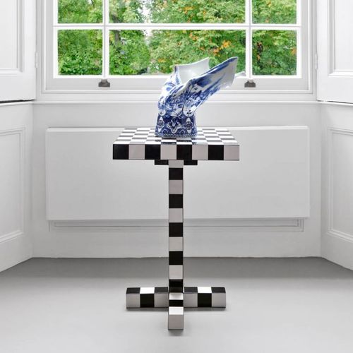 Vaso design originale - Blow Away - moooi - in porcellana / da tavolo / bianco