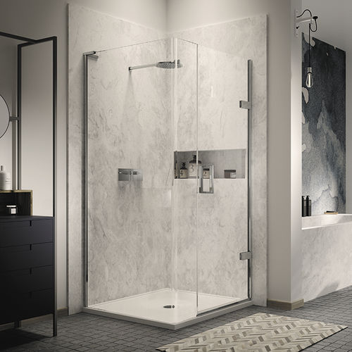 Parete doccia battente - EWCL - matki showering - curva / d'angolo / in vetro temprato