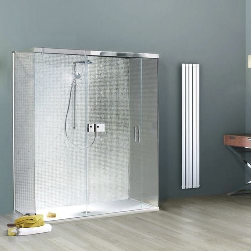 Box doccia in vetro - EPST - matki showering - in acciaio inossidabile / con porta scorrevole / rettangolare