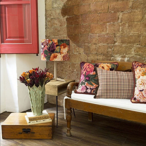 Paralume contemporaneo - PANTALLA VERYROSE&PEONY WILD PLUM - GANCEDO - in tessuto / in cotone / in lino