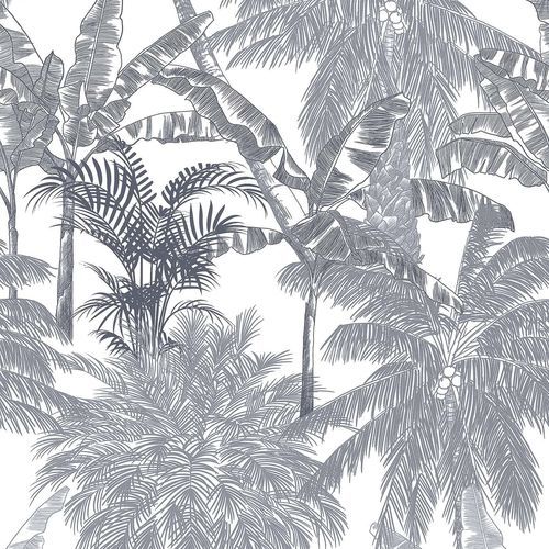 Carta da parati contemporanea - PALMS PLOMO - Coordonné - in vinile / con motivi naturali / aspetto carta da parati