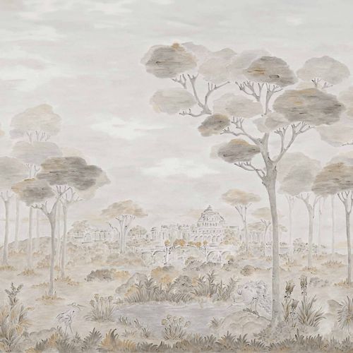Carta da parati contemporanea - Vista hermosa Papiro - Coordonné - in tessuto / panoramica / aspetto tessuto