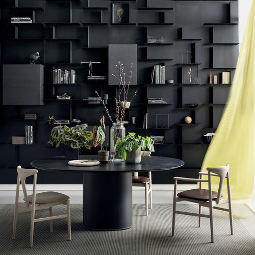 Tavolo contemporaneo - HOLO PILLAR - Kristalia - in rovere / in noce / in marmo