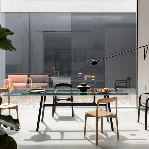 Tavolo contemporaneo - BOTTEGA - Kristalia - in legno / in vetro / in Laminam