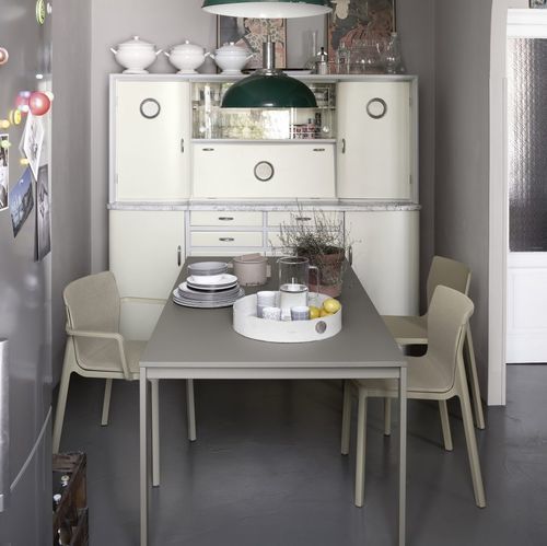 Tavolo contemporaneo - BE—EASY - Kristalia - in teak / in alluminio / in laminato