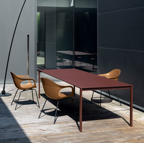 Tavolo contemporaneo - THIN-K - Kristalia - in legno / in vetro / in alluminio