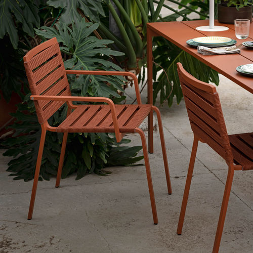 Sedia da giardino contemporanea - REST - Kristalia - da esterno / da interno / in polipropilene