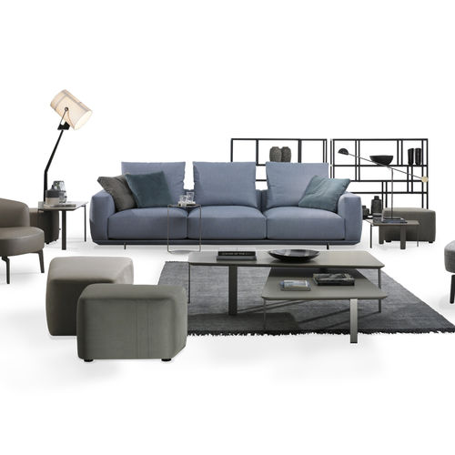 Divano modulare - LEMANS - CasaDesùs - contemporaneo / in tessuto / in pelle