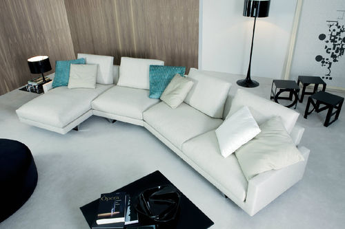 Divano d'angolo - URBAN - CasaDesùs - contemporaneo / in tessuto / bianco