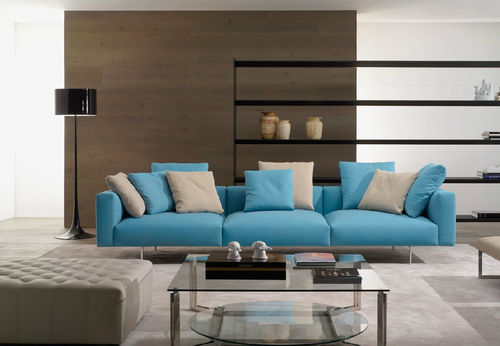 Divano design minimalista - JACKSON - CasaDesùs - in tessuto / nero / 3 posti