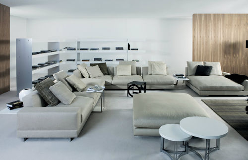 Divano modulare - JAMES - CasaDesùs - contemporaneo / in tessuto / grigio