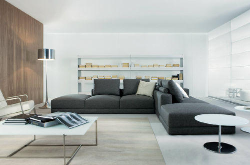 Divano modulare - MASTER - CasaDesùs - contemporaneo / in tessuto / nero