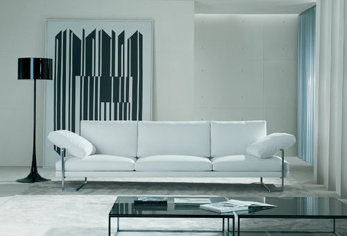 Divano contemporaneo - METROPOLY - CasaDesùs - in pelle / bianco / 3 posti
