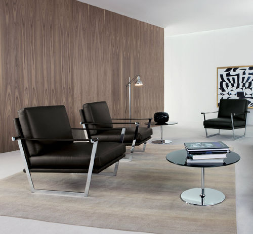 Poltrona contemporanea - MARK - CasaDesùs - in pelle / a slitta
