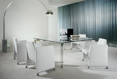 Poltrona contemporanea - SOHO - CasaDesùs - in tessuto / con rotelle