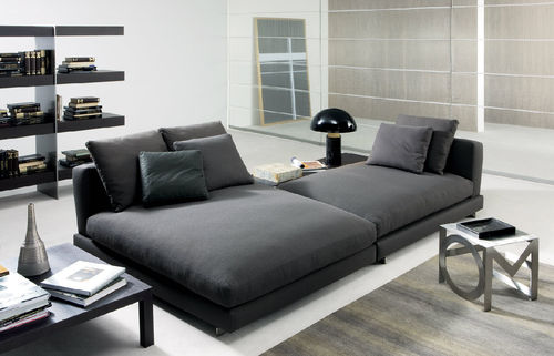 Chaise longue contemporanea - JAMES - CasaDesùs - in tessuto / nera