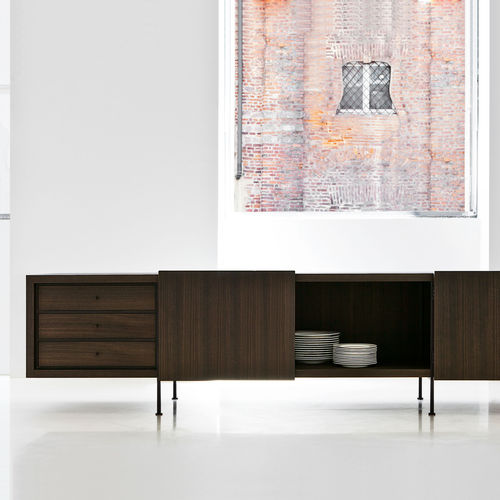 Credenza contemporanea - TILLER  - Porro - in eucalipto / in palissandro / in metallo