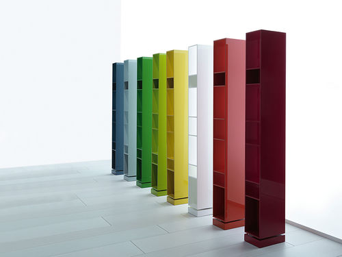 Libreria design originale - SIDEWALL   - Porro - in legno laccato / di Piero Lissoni / nera
