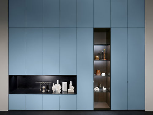 Armadio modulare - STORAGE - Porro - contemporaneo / in legno / in vetro