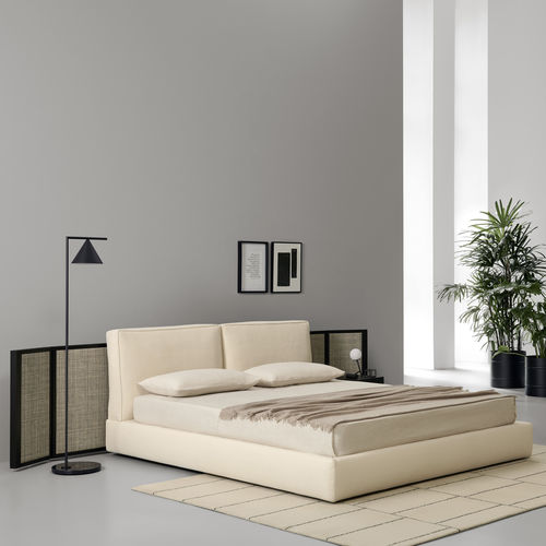 Letto matrimoniale - BYRON - Porro - design minimalista / imbottito / con testiera