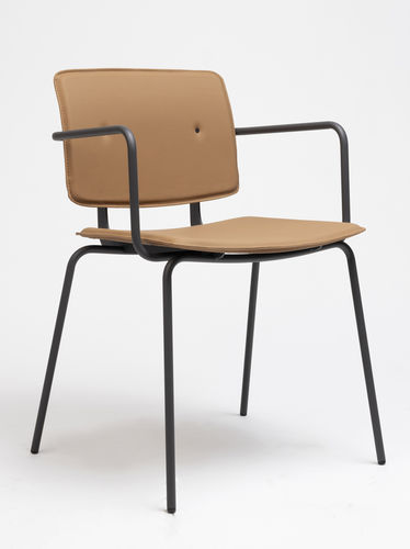 Sedia in stile industriale - DON - Ondarreta - da interno / in tessuto / con supporto in metallo