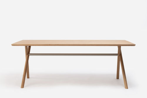 Tavolo contemporaneo - BAI - Ondarreta - in laminato / con supporto in acciaio / con supporto in quercia