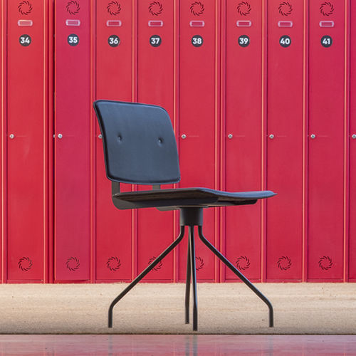 Sedia in stile industriale - DON - Ondarreta - da interno / in tessuto / con supporto in acciaio