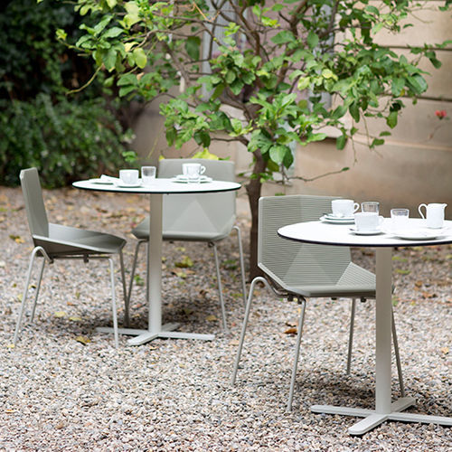 Sedia visitatore contemporanea - GREEN - Mobles 114 editions - da esterno / da interno / in acciaio