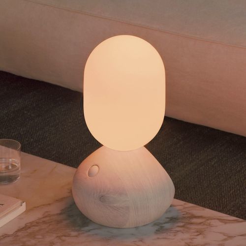 Lampada da tavolo - Sun Home - GRAU - in vetro soffiato / in legno / contemporanea