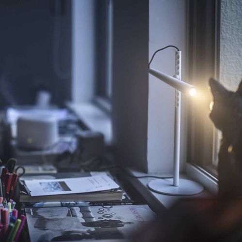 Lampada da tavolo - MAGNETO - FOSCARINI - in acciaio / in ABS / contemporanea