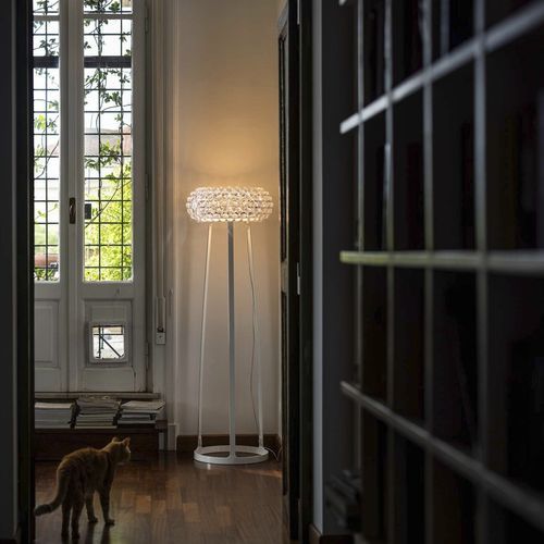Lampada da terra - CABOCHE PLUS - FOSCARINI - in metallo cromato / in vetro soffiato / in metacrilato