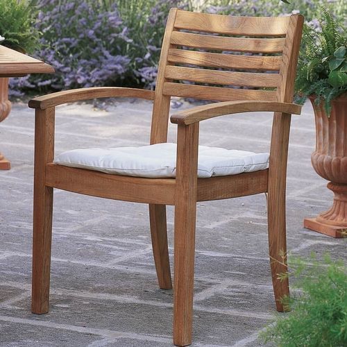 Sedia da giardino classica - CHELSEA - Unopiù - da esterno / in teak / con supporto in teak