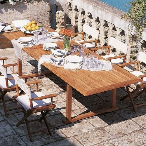 Tavolo classico - Chelsea - Unopiù - in teak / con supporto in teak / rettangolare