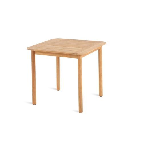Tavolo da bistrot contemporaneo - PEVERO - Unopiù - in teak / con supporto in teak / quadrato
