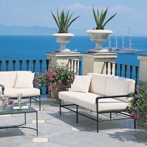 Divano contemporaneo - TOSCANA - Unopiù - da giardino / in tessuto acrilico / sfoderabile