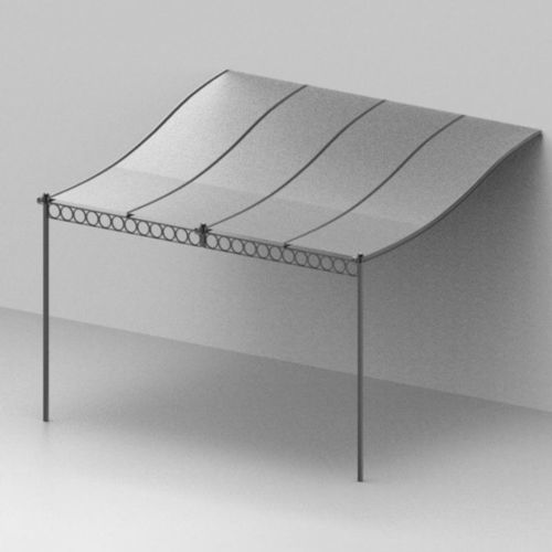 Pergola addossata - Tibisco - Unopiù - in ferro galvanizzato / con copertura in tela / modulabile