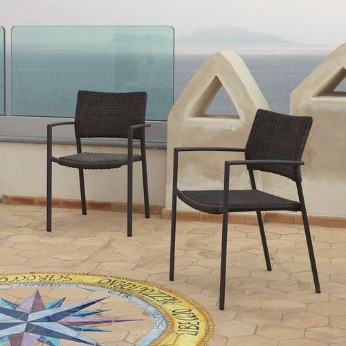 Sedia contemporanea - EXPERIENCE - Unopiù - da esterno / in fibre sintetiche / con supporto in alluminio