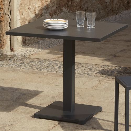 Tavolo contemporaneo - LUCE - Unopiù - in alluminio / in corda / con supporto in alluminio