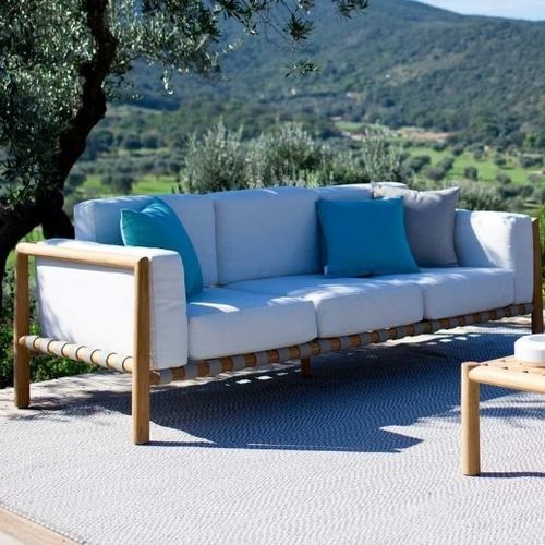 Divano contemporaneo - Pevero - Unopiù - da esterno / in tessuto / con cuscino rimovibile