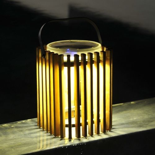 Lanterna contemporanea - Solare  - Unopiù - in alluminio / in teak / LED